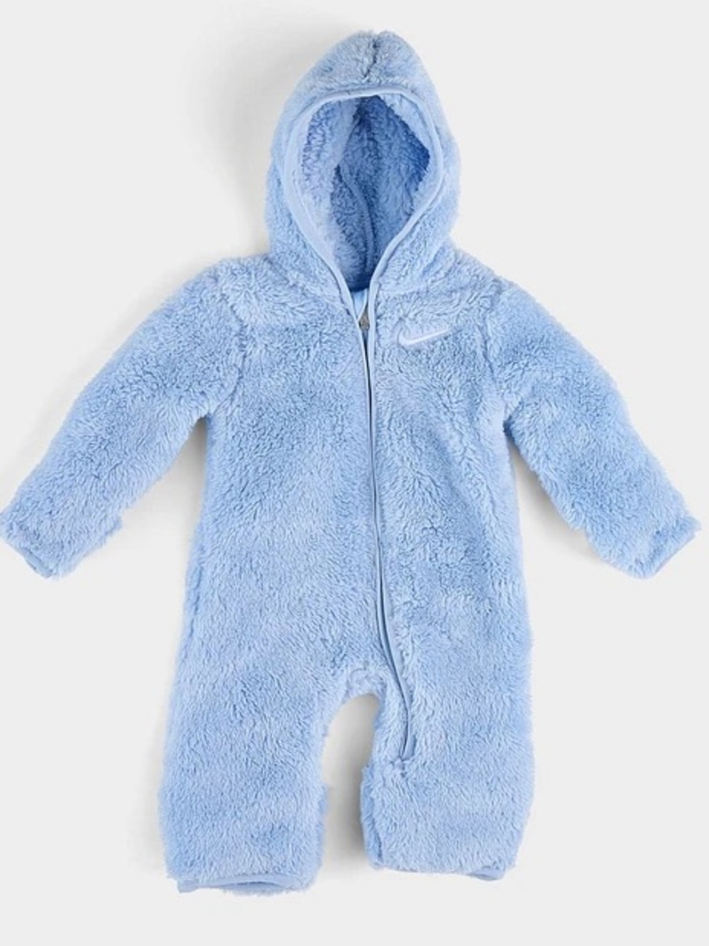 Nike Sherpa Onesie 3 Months Blue Winter Unisex Baby Boy Girl Zip Plush